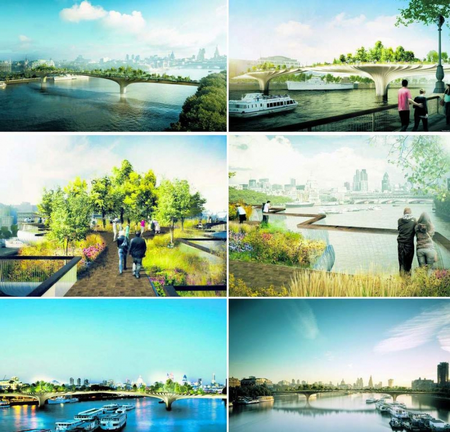 Garden Bridge, podul de 275 de milioane de dolari din Londra.