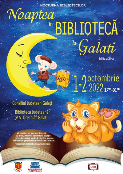 Noaptea în Bibliotecă, la Galaţi (PROGRAM)