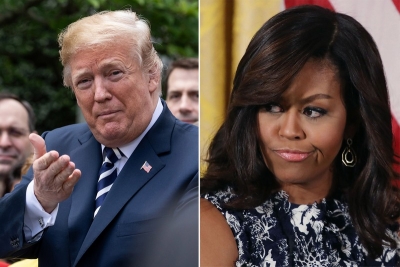 Confruntare inedită între Michelle Obama şi Donald Trump