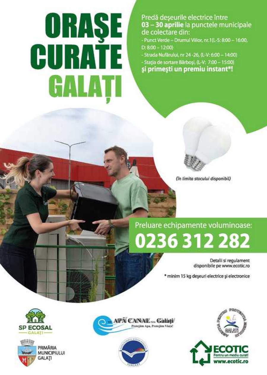 Campanie de colectare deșeuri electrice în municipiul Galați