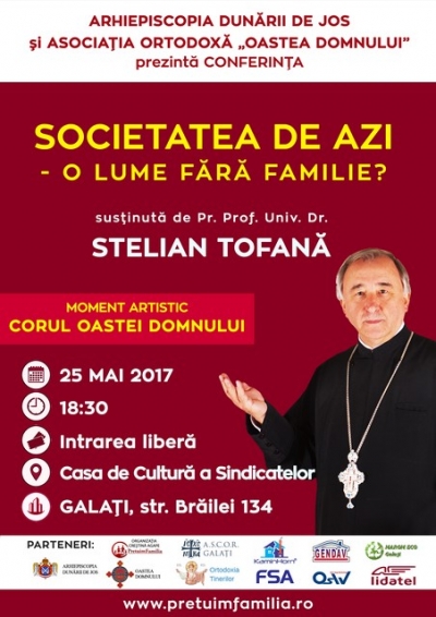 „Societatea de azi, o lume fără familie?” - conferinţă cu intrare liberă