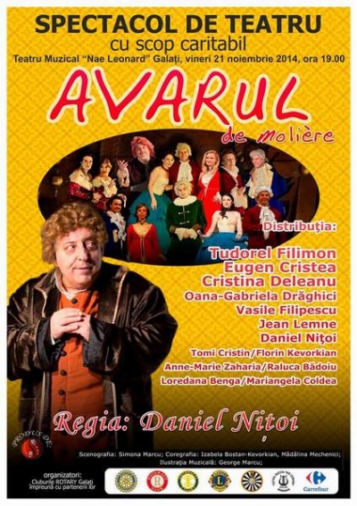 „Avarul” de Moliere, în scop caritabil