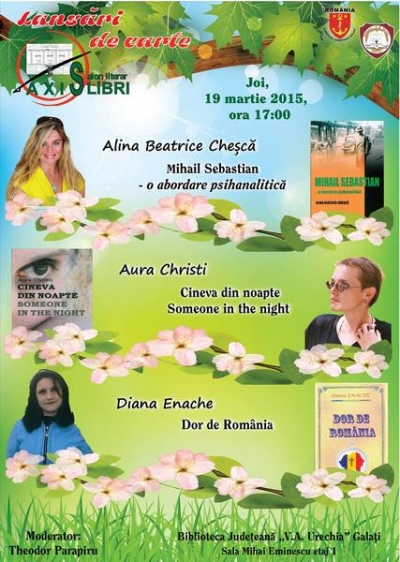 Trei noi lansări de carte la Salonul literar