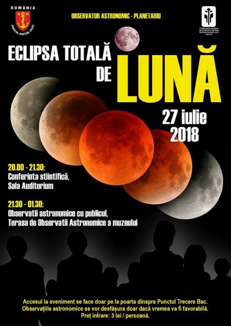 Observatorul astronomic Galaţi, pregătit pentru cea mai lungă eclipsă totală de Lună