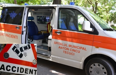 Ambulanţă implicată într-un accident rutier. Ambulanțierul era băut
