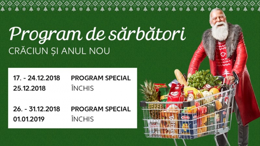 Programul magazinelor Kaufland de Crăciun şi de Anul Nou