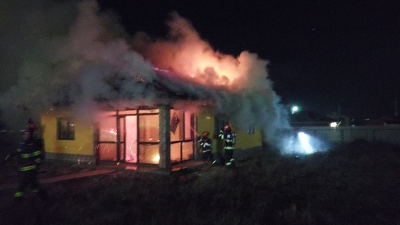 Incendiu în judeţul Galaţi la o locuinţă în construcţie