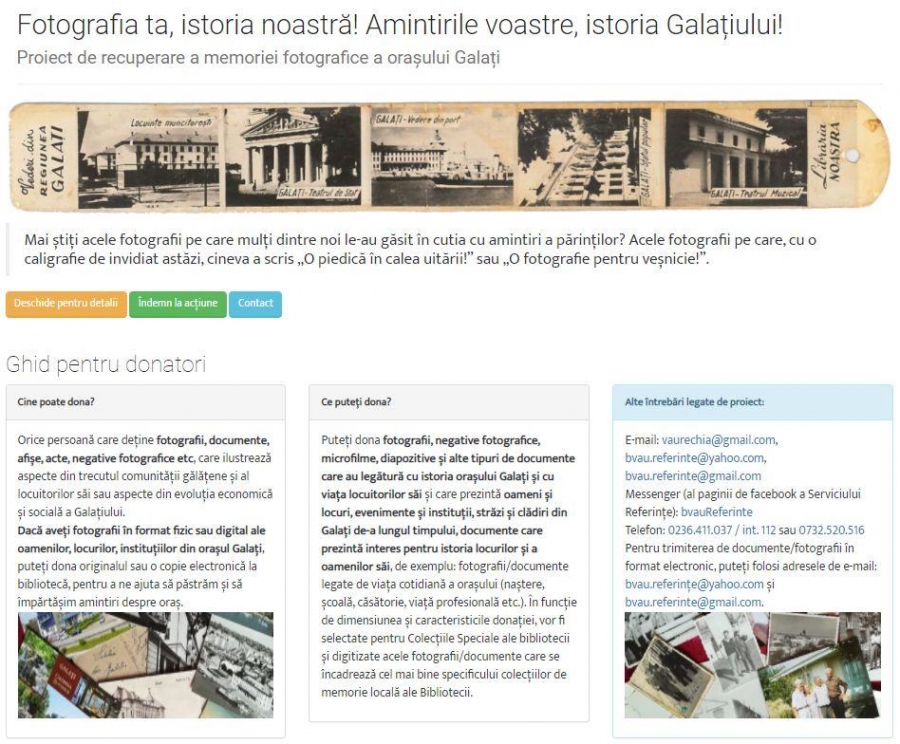 Proiect inedit de recuperare a memoriei fotografice a oraşului Galaţi