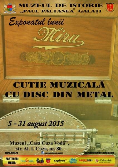Exponatul lunii: Cutie muzicală cu disc din metal