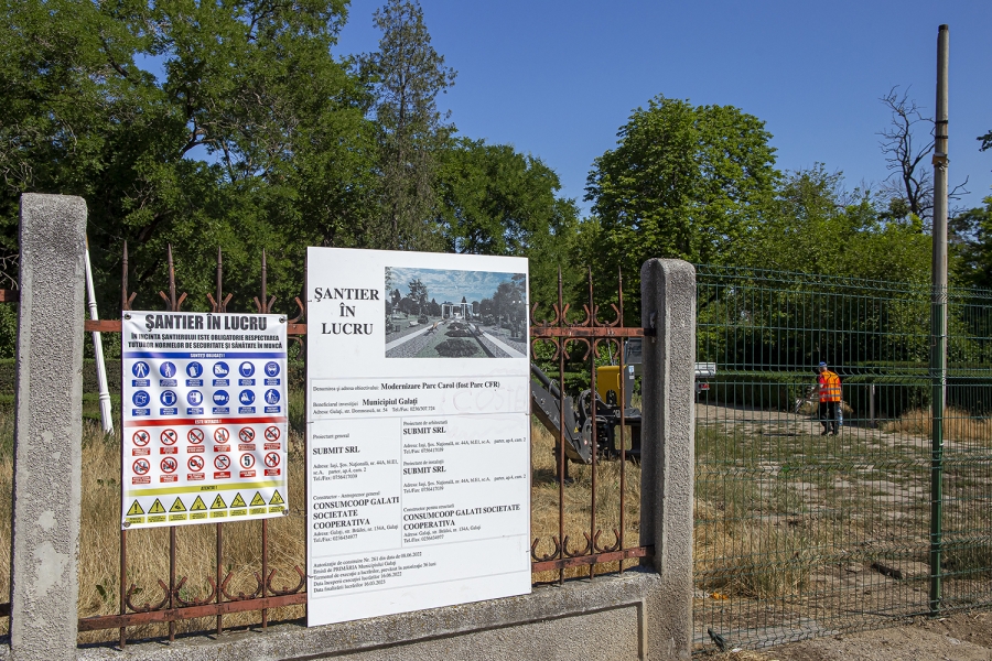 FOTO: Au început lucrările de modernizare a Parcului Carol (fost Parc CFR)