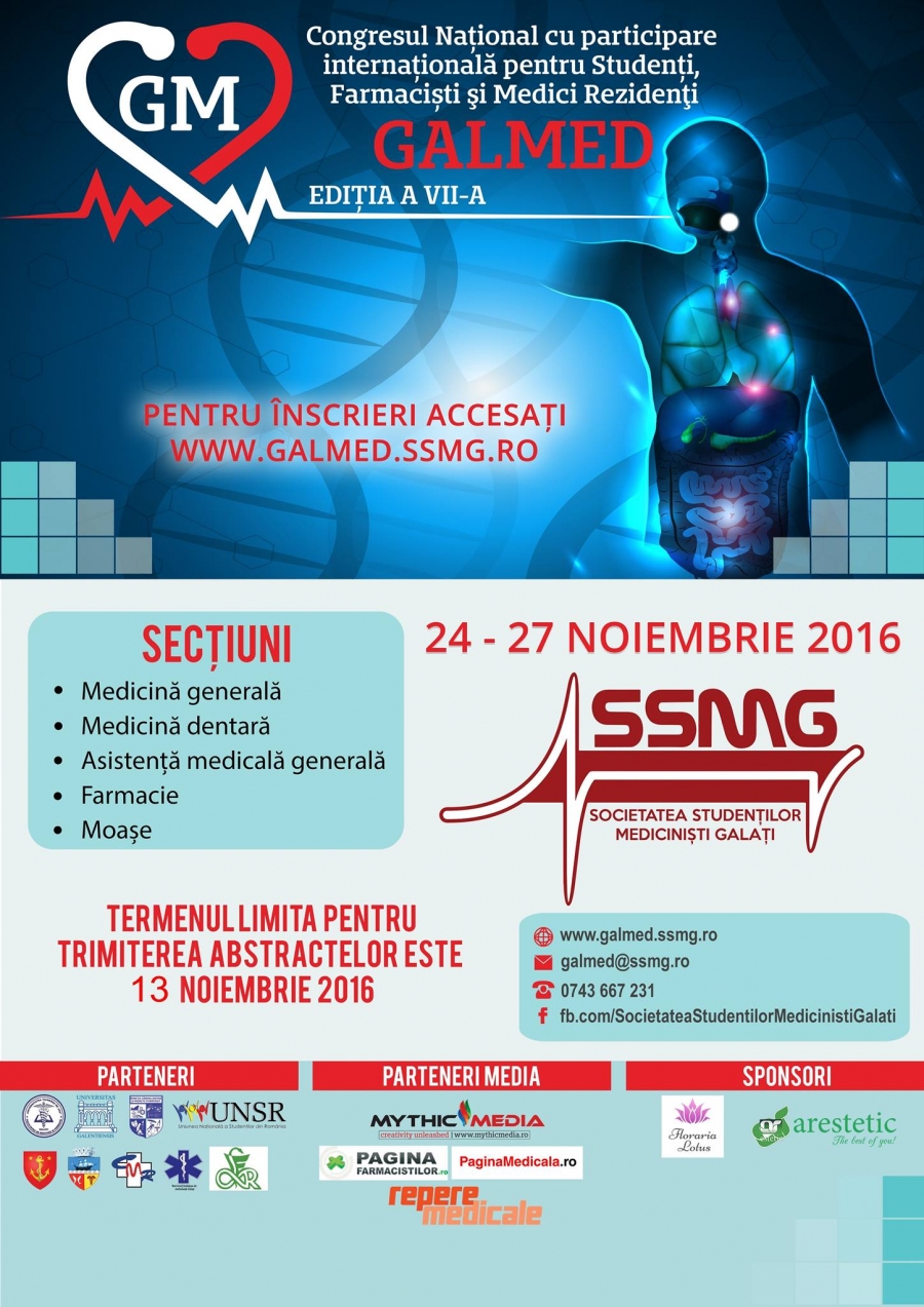 Au început înscrierile la cea de-a VII-a ediţie a Congresului GalMed
