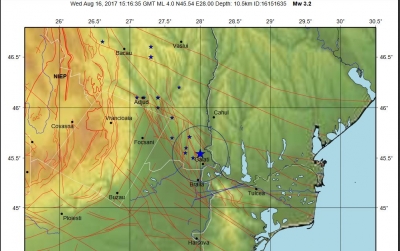 Cutremur de 4 grade cu epicentru la 11 km de Galaţi