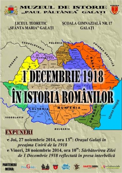"1 decembrie 1918, în istoria românilor" - serie de expuneri la Muzeul de istorie