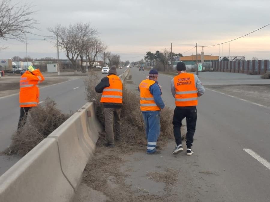 Ciulini aduşi de vânt au umplut DN 26