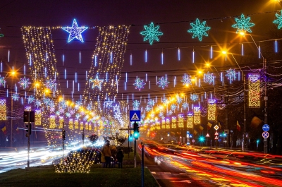 Un adevărat spectacol de lumini, la Galaţi, de aceste sărbători (FOTO)