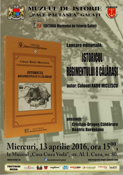Lansare editorială: Istoricul Regimentului 8 Călăraşi