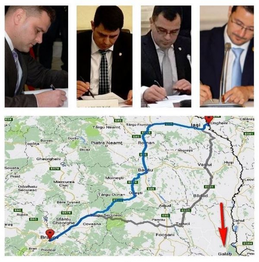 Pentru Galaţi? Niciodată! Cei patru senatori ai Galaţiului (PSD, PNL şi USR) semnează cot la cot pentru Autostrada Braşov-Bacău