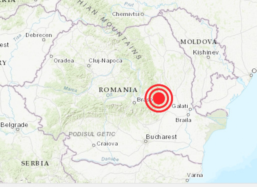 Cutremur de 3 grade, noaptea trecută, la 113 km de Galaţi