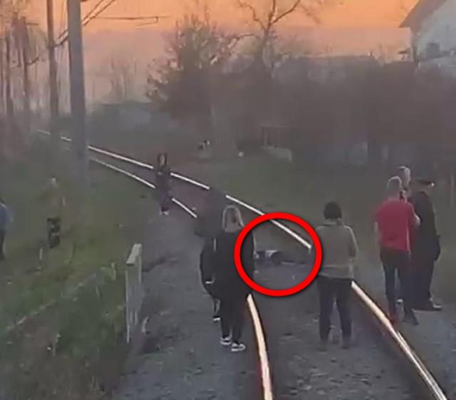 Bărbat sfârtecat de trenul de Galaţi (VIDEO)