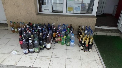 Alcool confiscat în Piaţa Calea Basarabiei