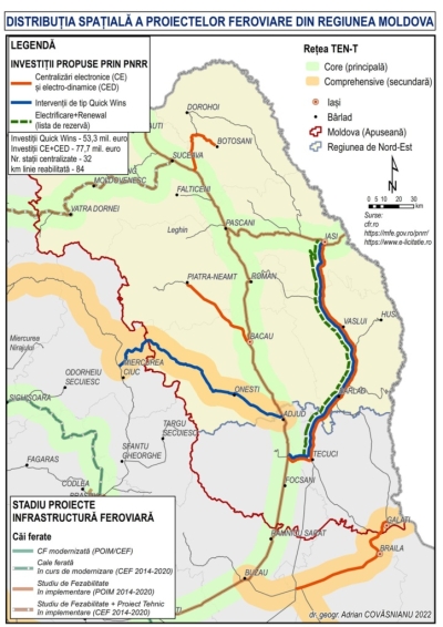 Magistrala CFR Iaşi – Bârlad – Tecuci va fi modernizată prin PNRR