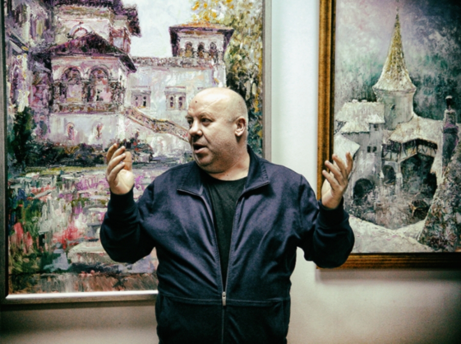 Vernisajul picturii lui Vitalie Butescu la Galați, reamintirea legământului cu lumina (FOTO)