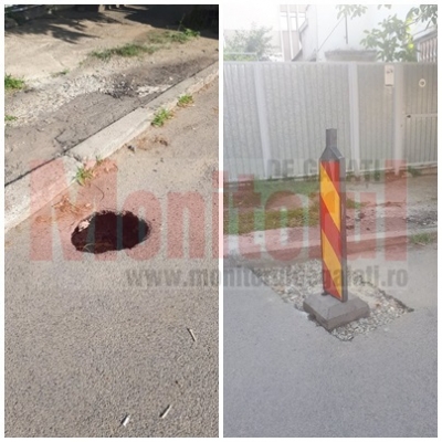 Una dintre surpările de teren de pe strada Morilor a fost astupată (FOTO)