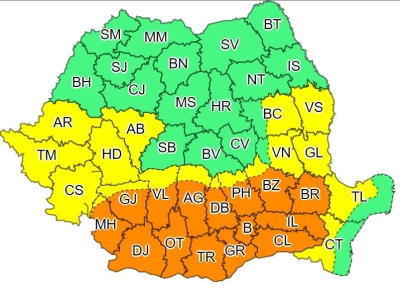 Noi coduri de caniculă pentru următoarele 3 zile