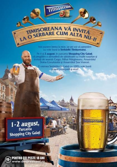 Serbările Timişoreana aduc voie bună şi bere proaspătă la Galaţi