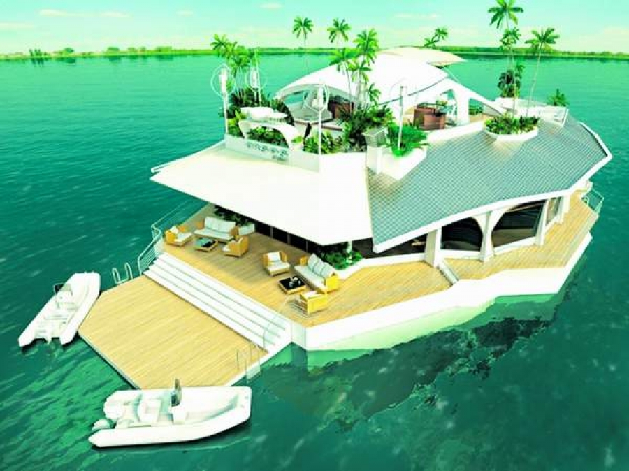 Invenţie inedită destinată bogaţilor: o insulă plutitoare portabilă!