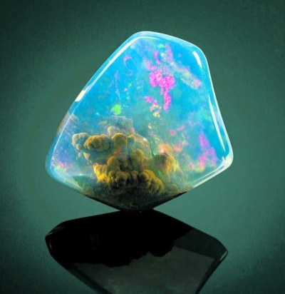 O piatră are înăuntru o „nebuloasă cosmică” spectaculoasă
