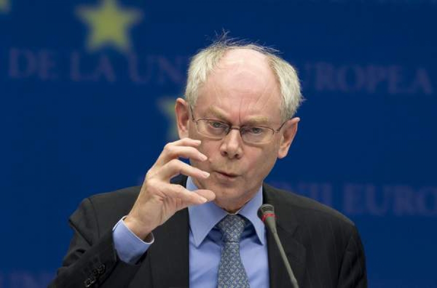 Herman Van Rompuy va prezenta în iunie un raport privind consolidarea uniunii monetare