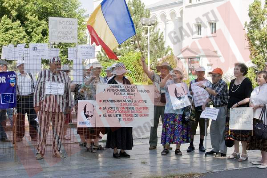 Protest inedit împotriva lui Traian Băsescu