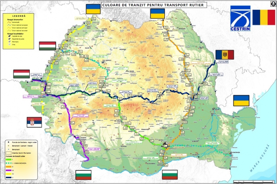 Au fost stabilite culoarele de tranzit pentru transportul de marfă, pe teritoriul României