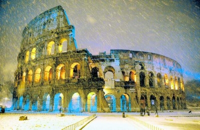 Colosseumul din Roma, afectat de ger şi de topirea gheţii