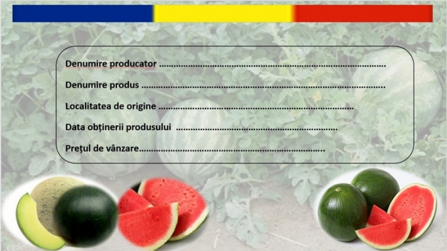 Pepenii româneşti prezenţi în pieţele agroalimentare trebuie etichetaţi