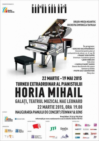 \"Pianul călător\" poposeşte la Galaţi, într-un concert extraordinar
