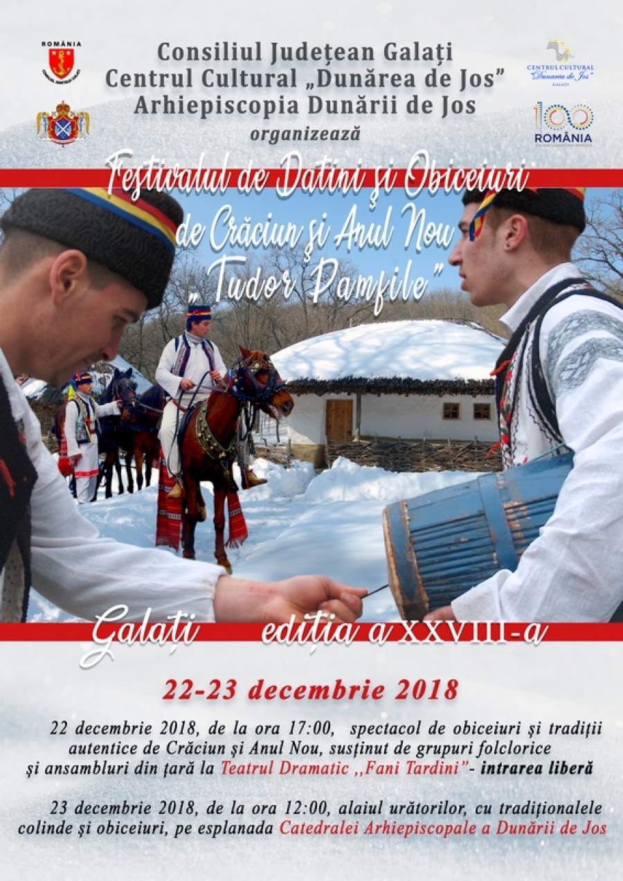 Începe Festivalul de Datini şi Obiceiuri de Crăciun şi Anul Nou "Tudor Pamfile" 2018