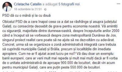 Deputatul PMP Cătălin Cristache se face de râs pe facebook