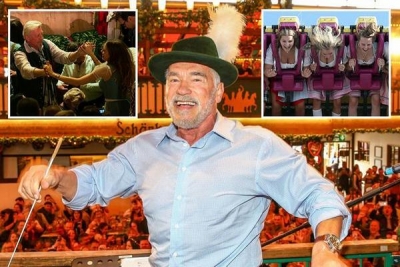 Arnold Schwarzenegger s-a dat în spectacol la Oktoberfest