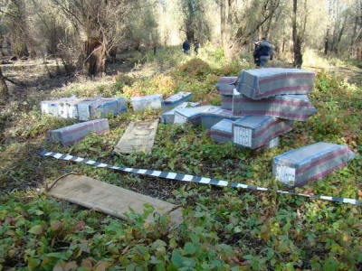 Peste 360.000 ţigarete de contrabandă descoperite la Vânători