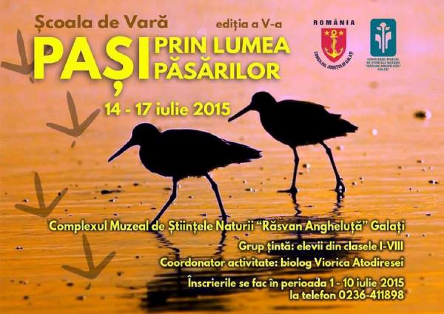 Şcoala de vară de ornitologie „Paşi prin lumea păsărilor”, la a V-a ediţie