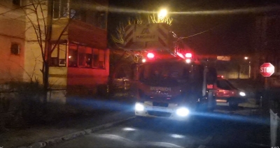 INCENDIU într-un bloc din centrul Galaţiului