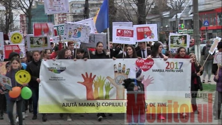Sute de gălăţeni au participat la ”Marşul pentru viaţă 2017”