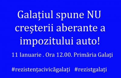 #rezist Galați şi PNL Galaţi atacă HCL privind majorarea cu 55% a impozitului pe autoturisme