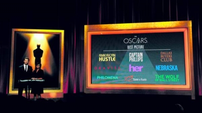 Lista nominalizărilor pentru premiile Oscar 2014