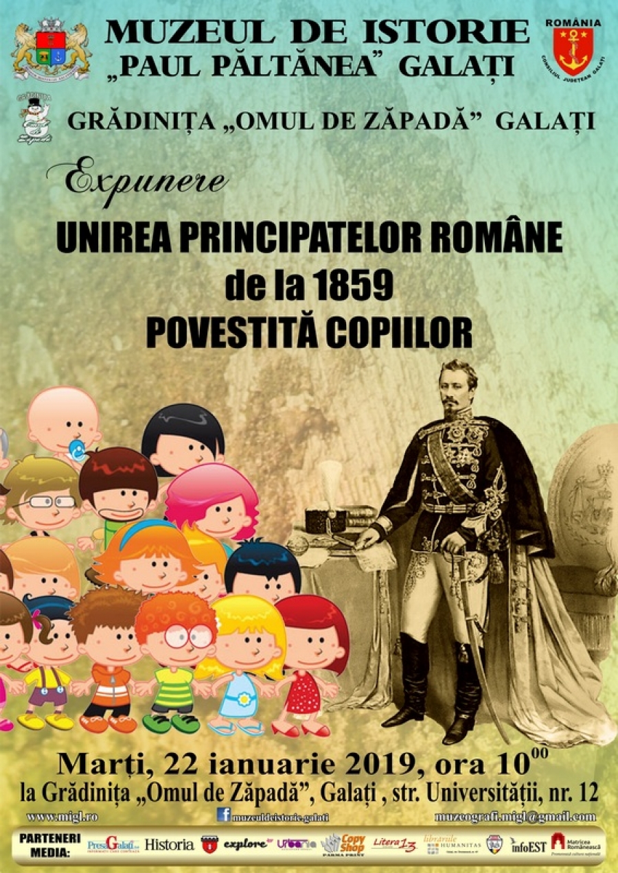 Unirea Principatelor Române povestită micuţilor gălăţeni