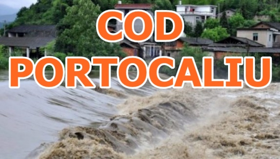 COD PORTOCALIU de inundaţii pe PRUT, în judeţul Galaţi