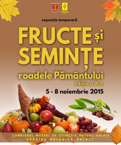 Expoziţia „Fructe şi seminţe - Roadele Pământului” este deschisă până duminică, 8 noiembrie