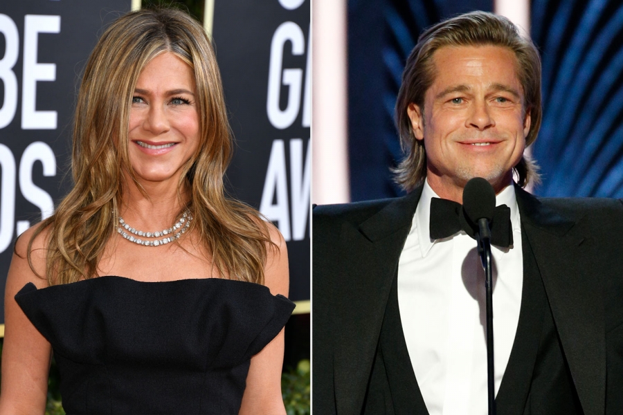 Brad Pitt şi-a ironizat viaţa amoroasă în faţa lui Jennifer Aniston la Globurile de Aur